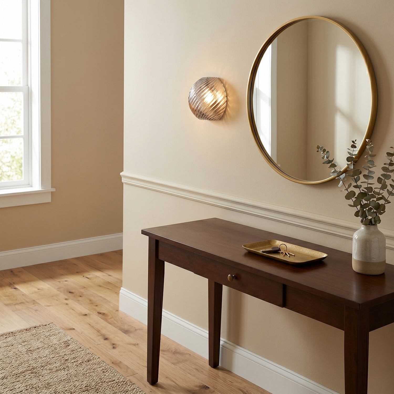 Silas Ribbed Glass Wall Sconce