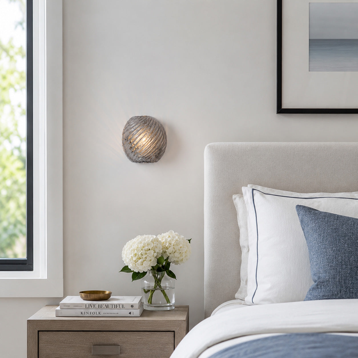 Silas Ribbed Glass Wall Sconce