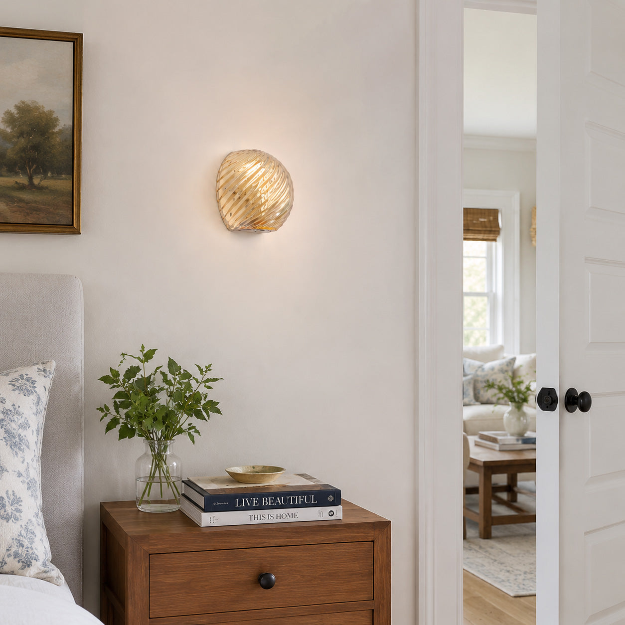 Silas Ribbed Glass Wall Sconce