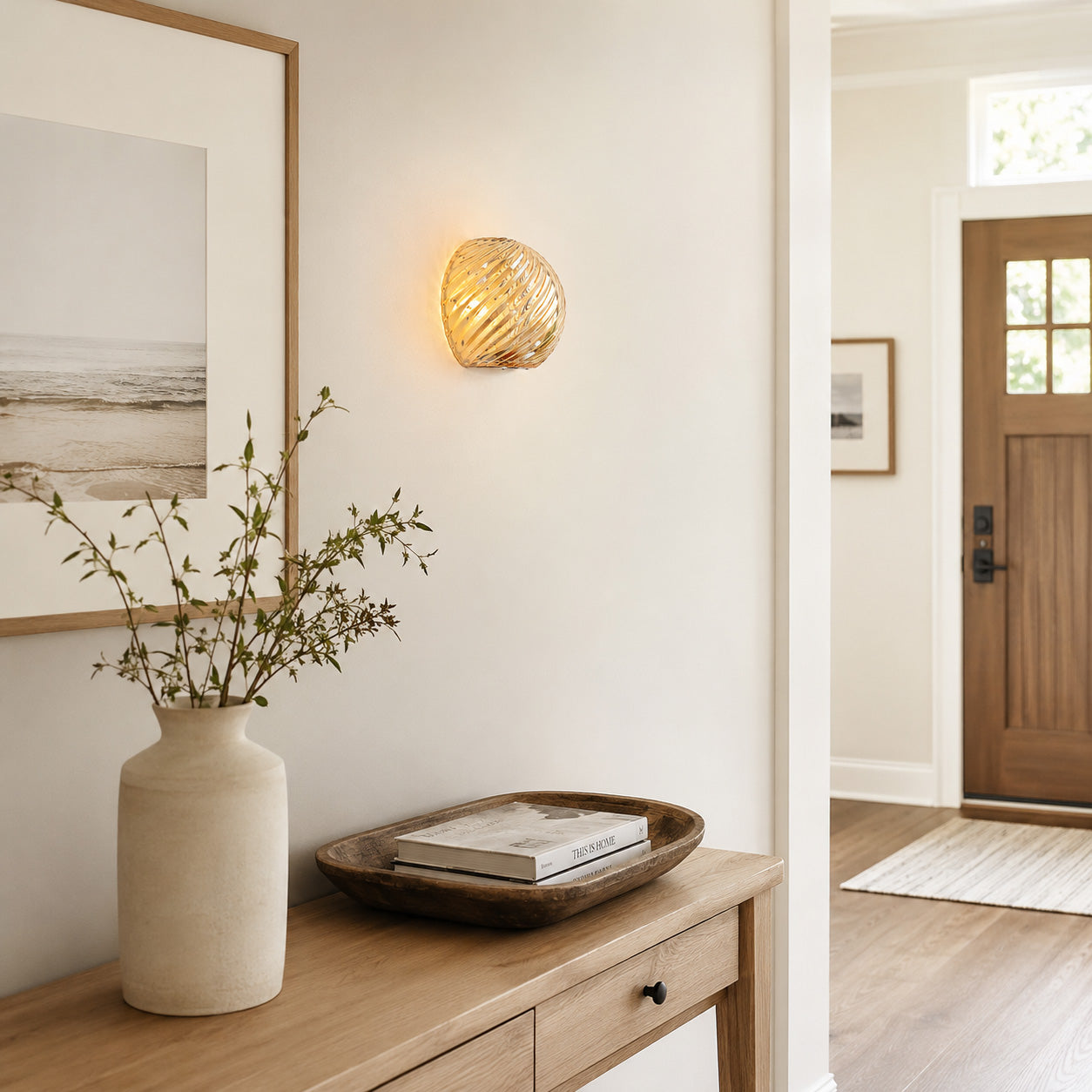 Silas Ribbed Glass Wall Sconce