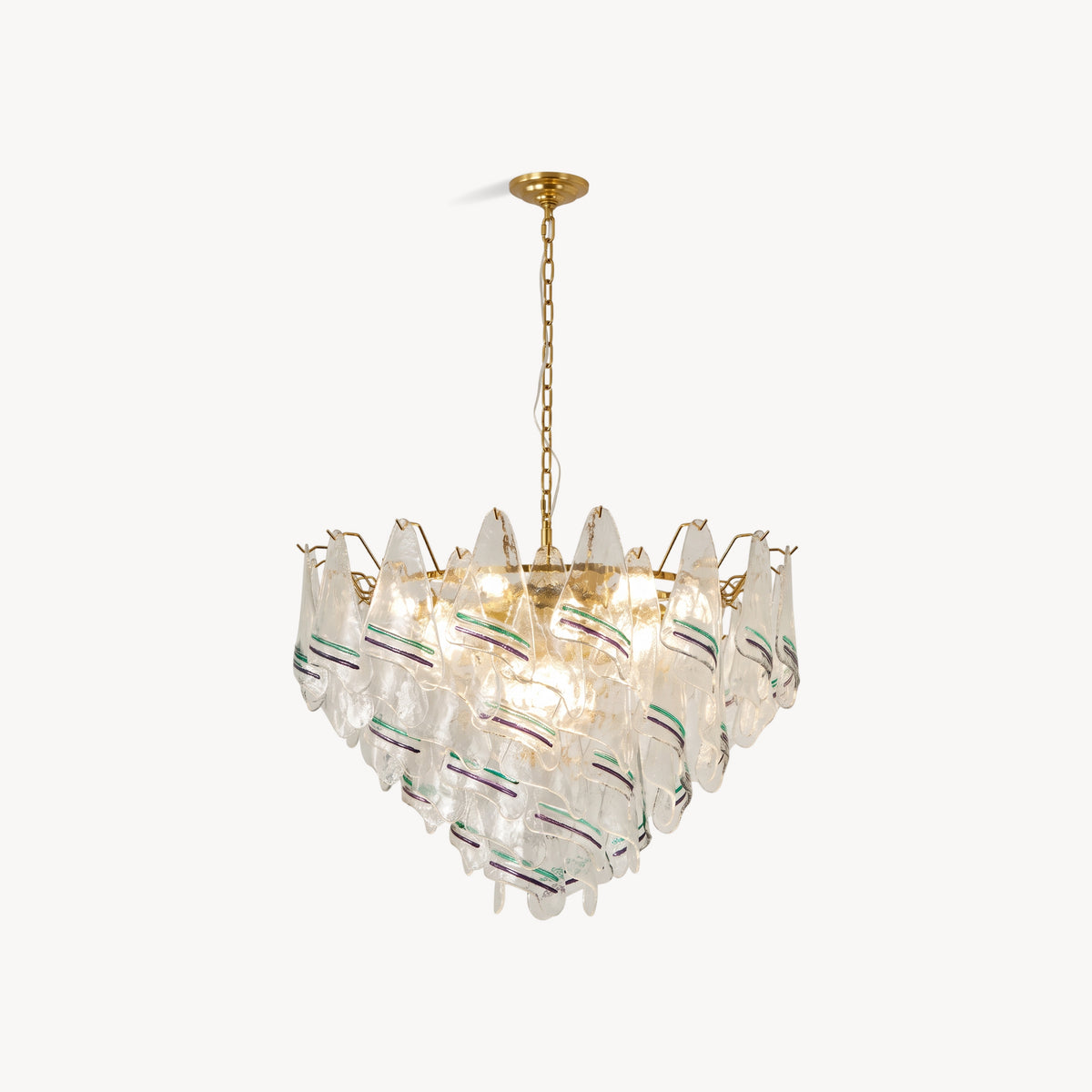 Sumner Tiered Ice Glass Chandelier