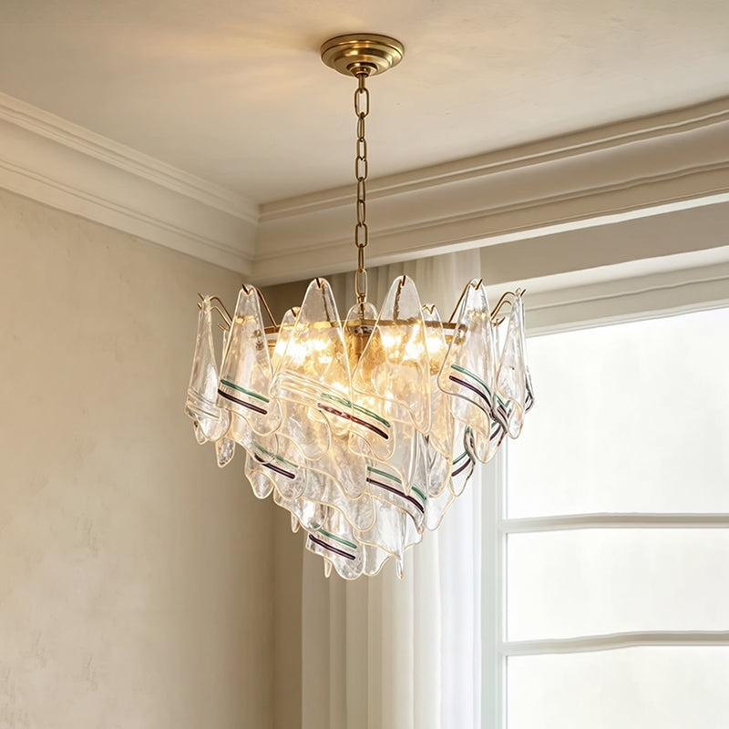 Sumner Tiered Ice Glass Chandelier