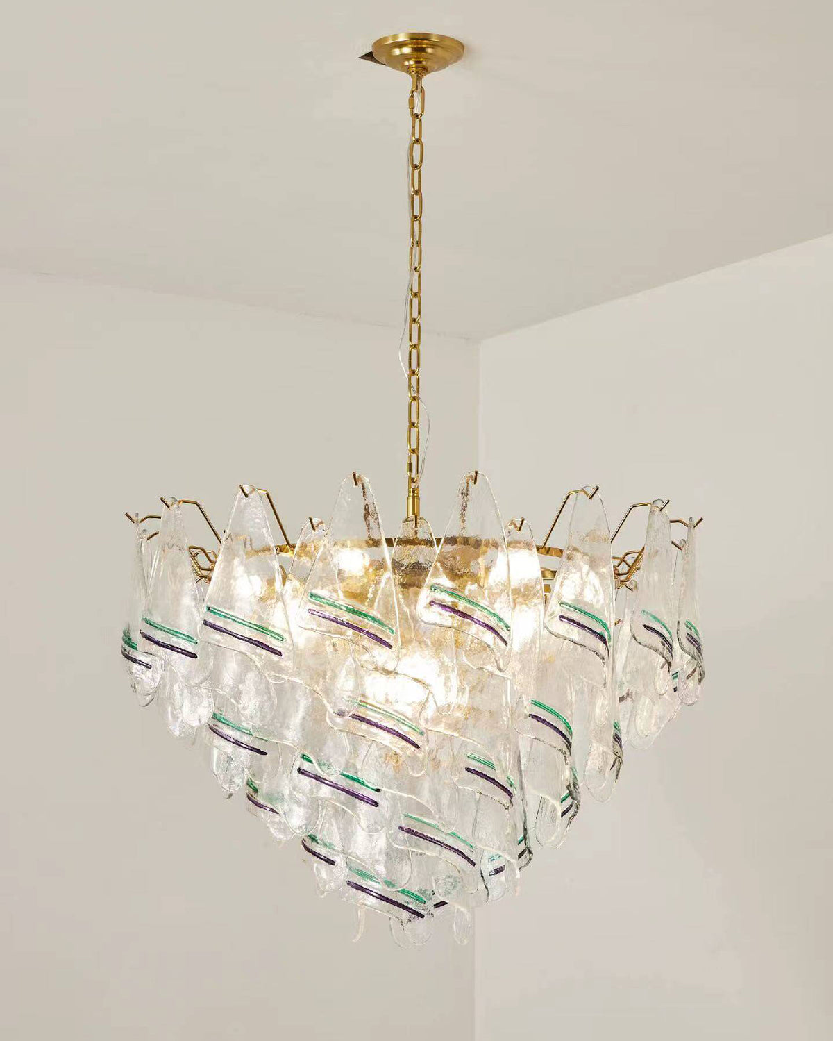 Sumner Tiered Ice Glass Chandelier