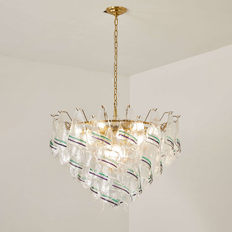 Sumner Tiered Ice Glass Chandelier
