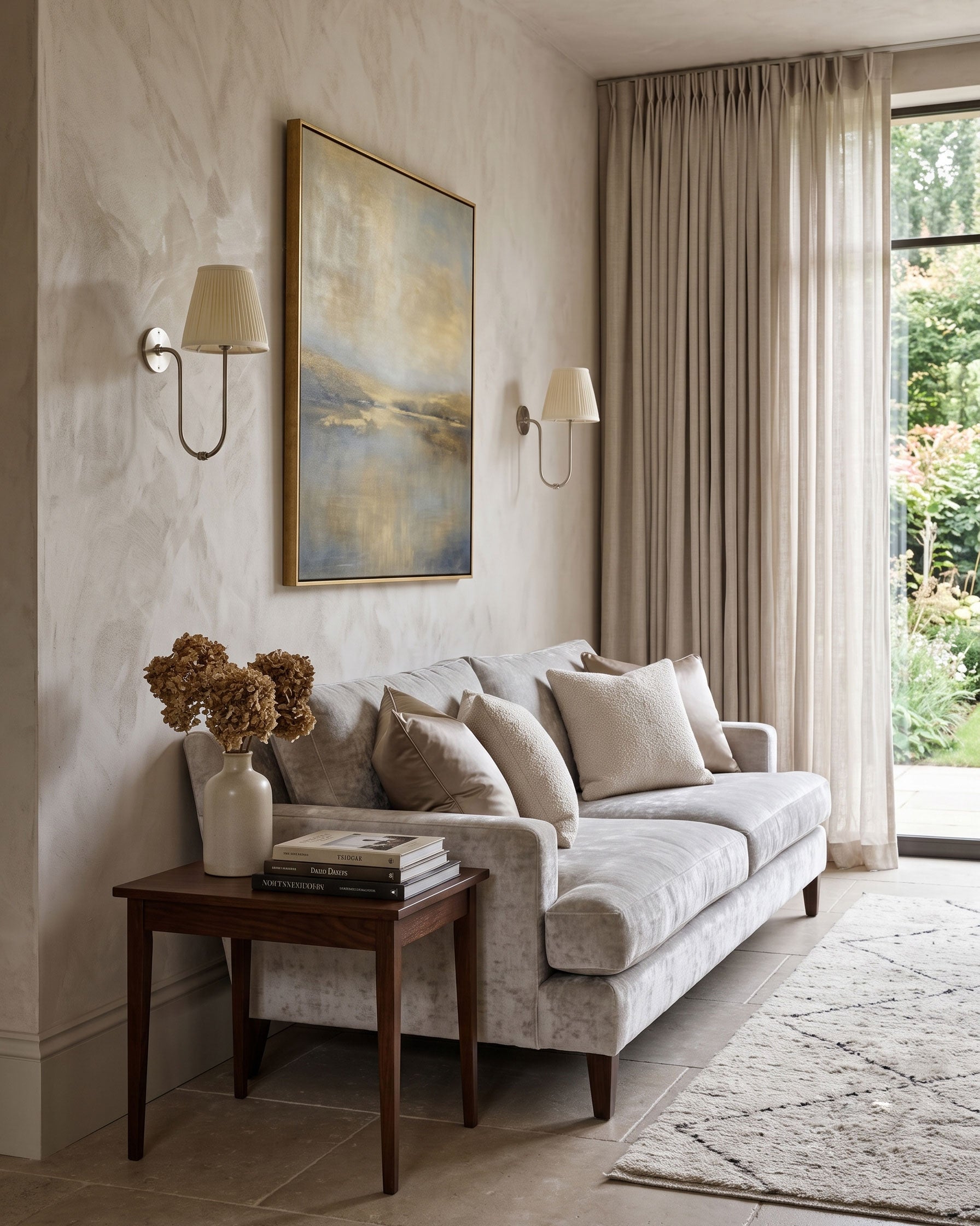 Sybil U-Arm Pleated Wall Sconce