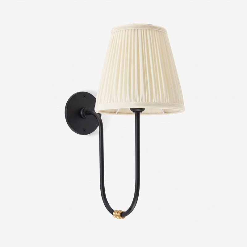 Sybil U-Arm Pleated Wall Sconce
