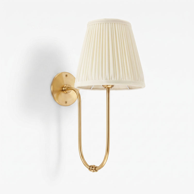 Sybil U-Arm Pleated Wall Sconce