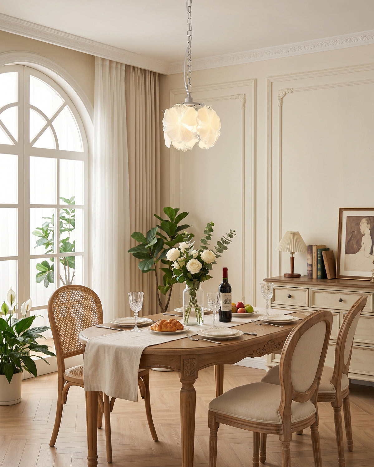 Sybilla Glass Petal Pendant Light
