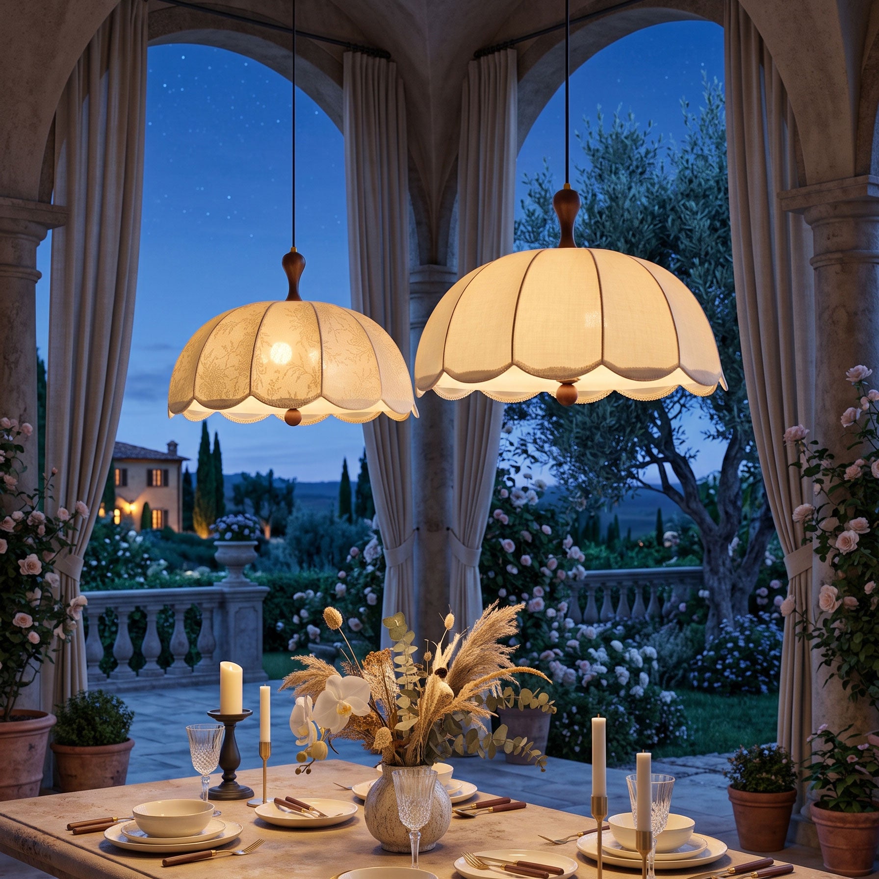 Tallulah Embroidered Pendant Light