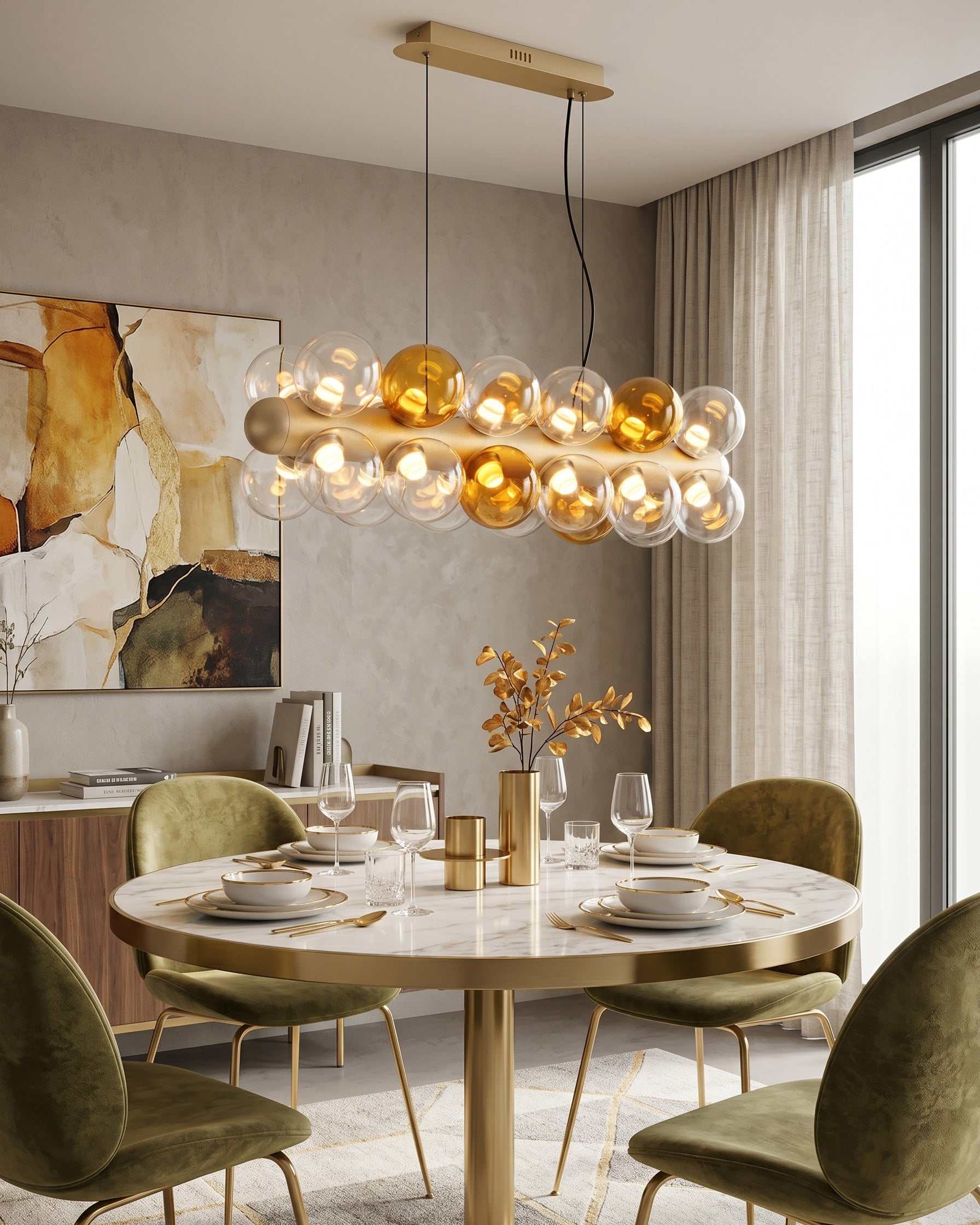 Thalia Prismatic Globe Chandelier