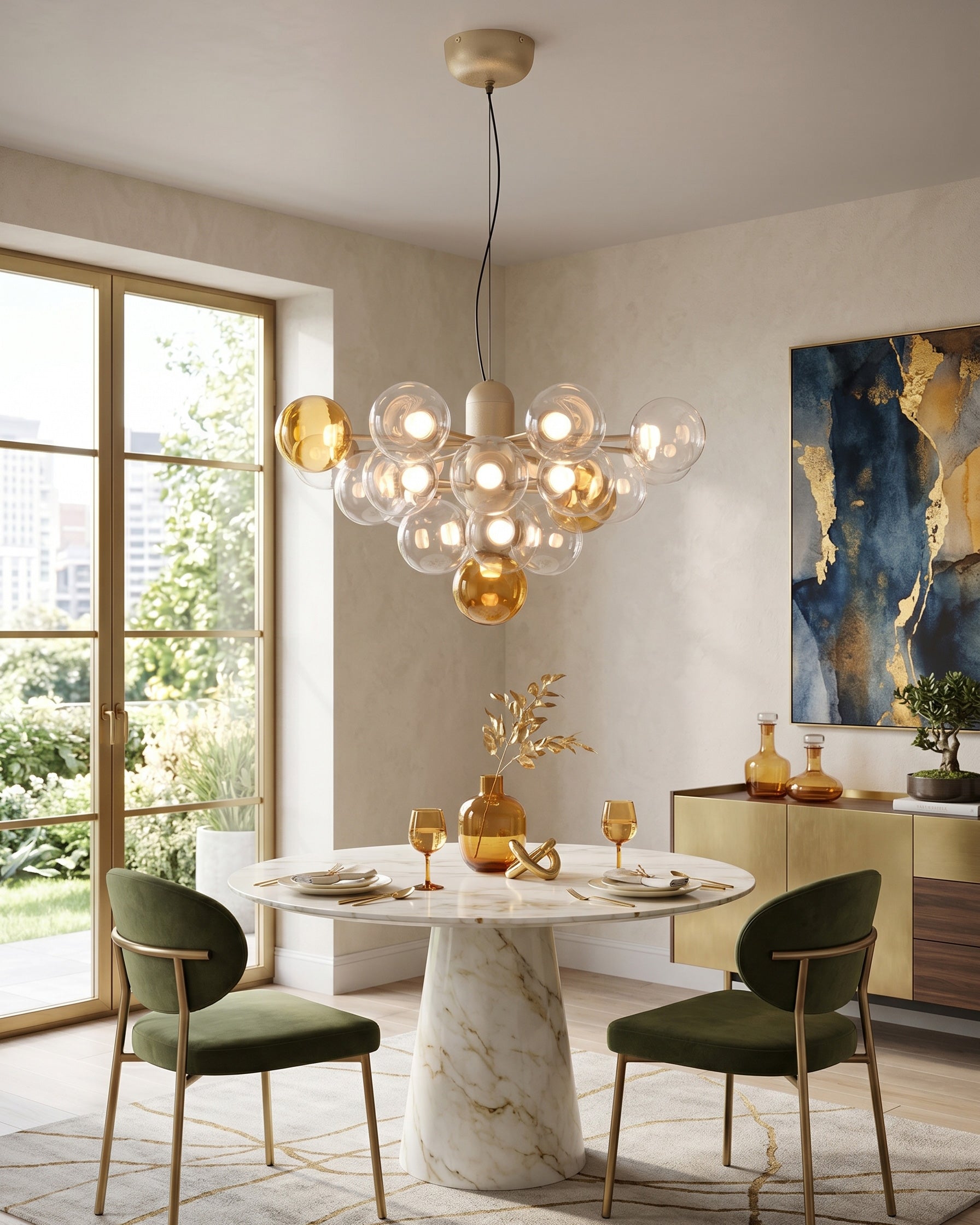 Thalia Prismatic Globe Chandelier