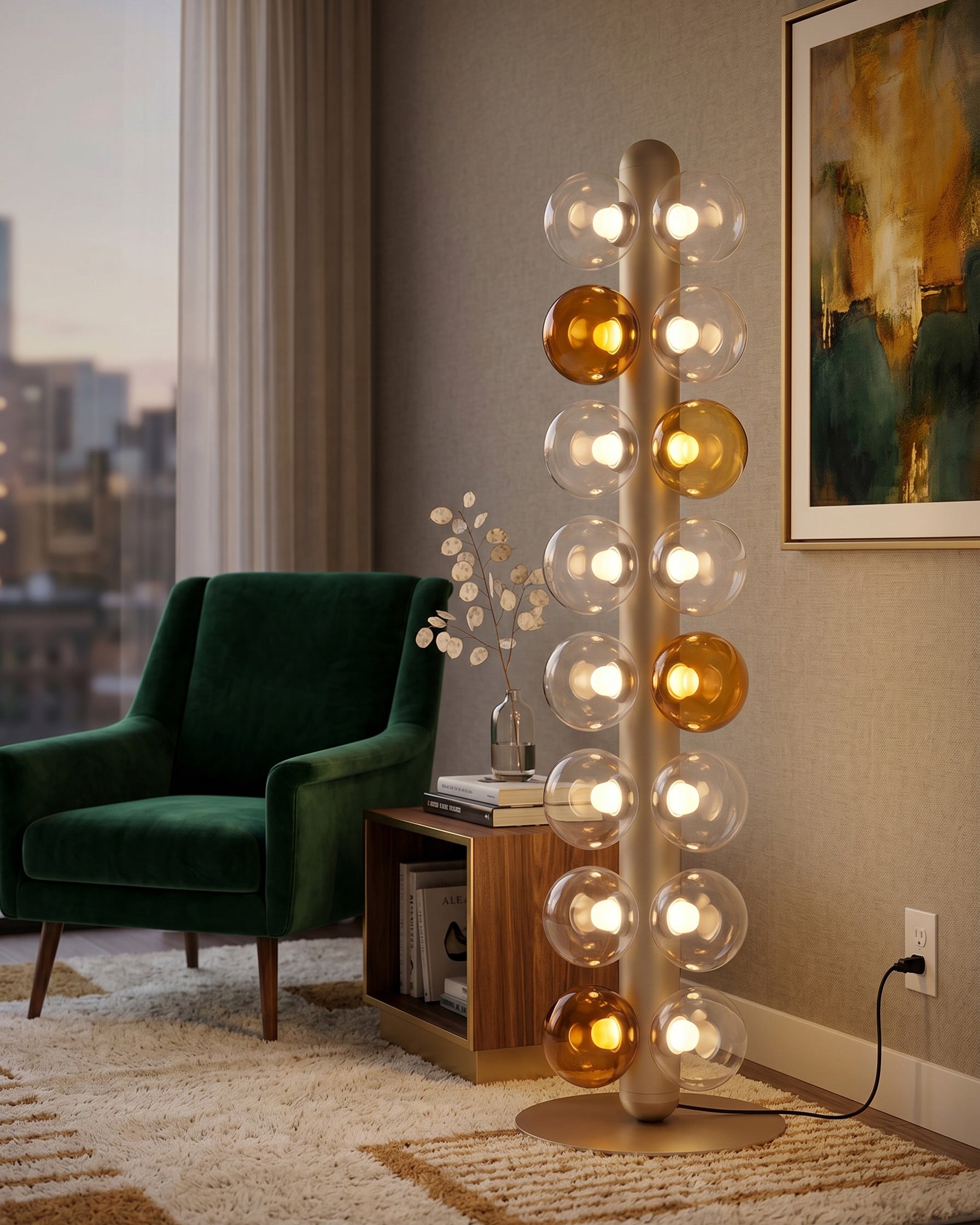 Thalia Prismatic Globe Floor Lamp