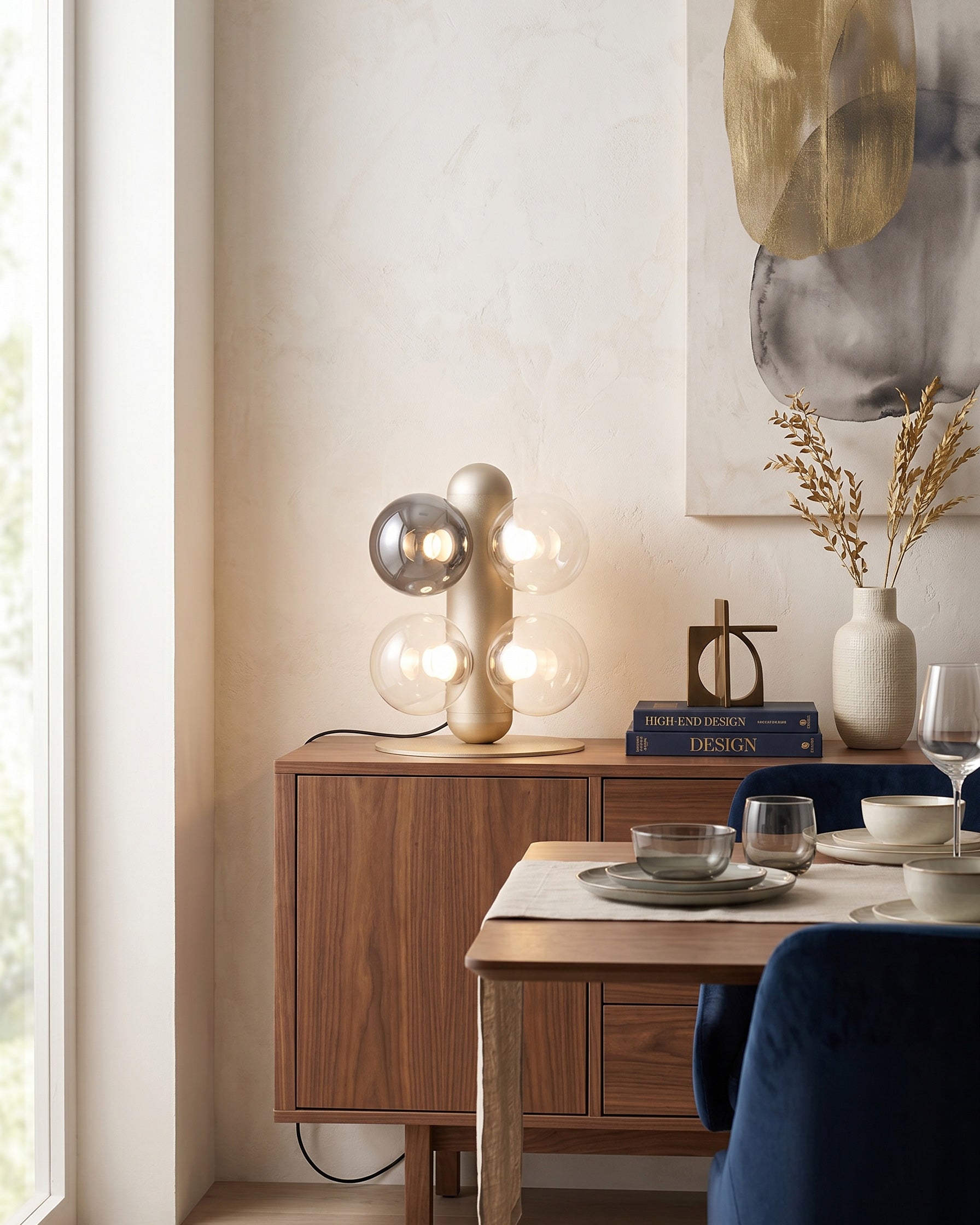 Thalia Prismatic Globe Table Lamp
