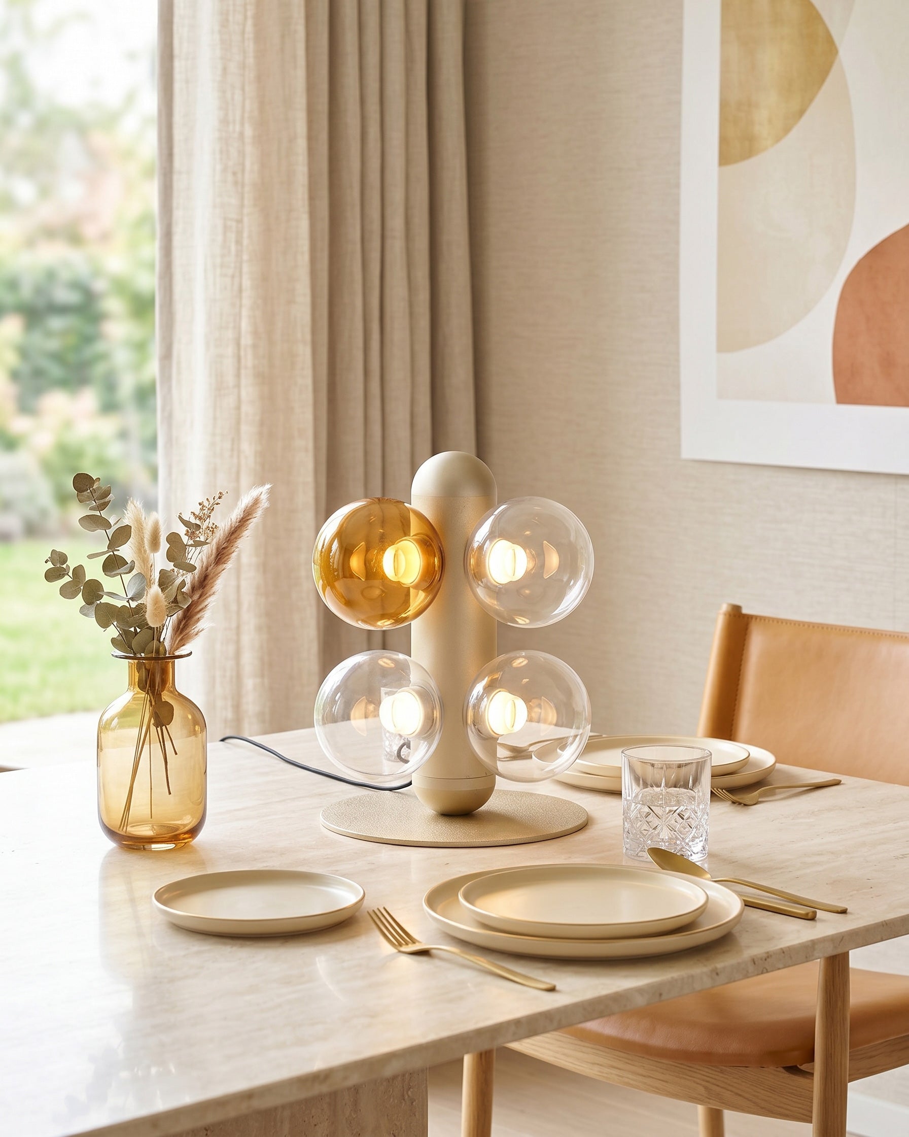 Thalia Prismatic Globe Table Lamp