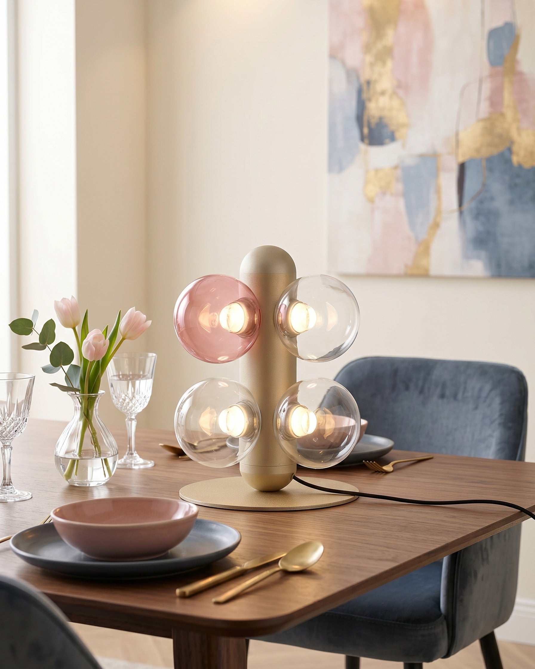 Thalia Prismatic Globe Table Lamp