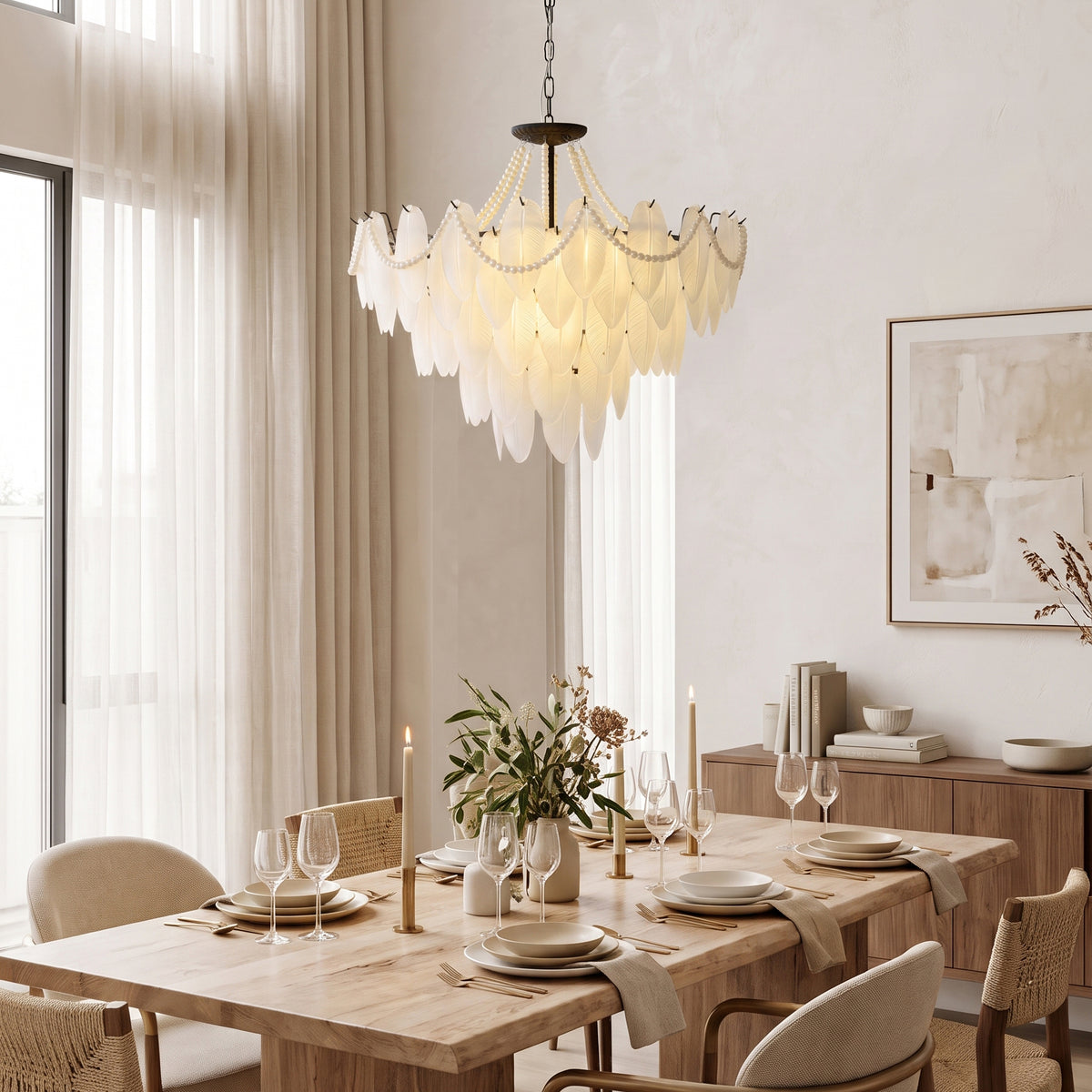 Theodora Beaded Glass Chandelier