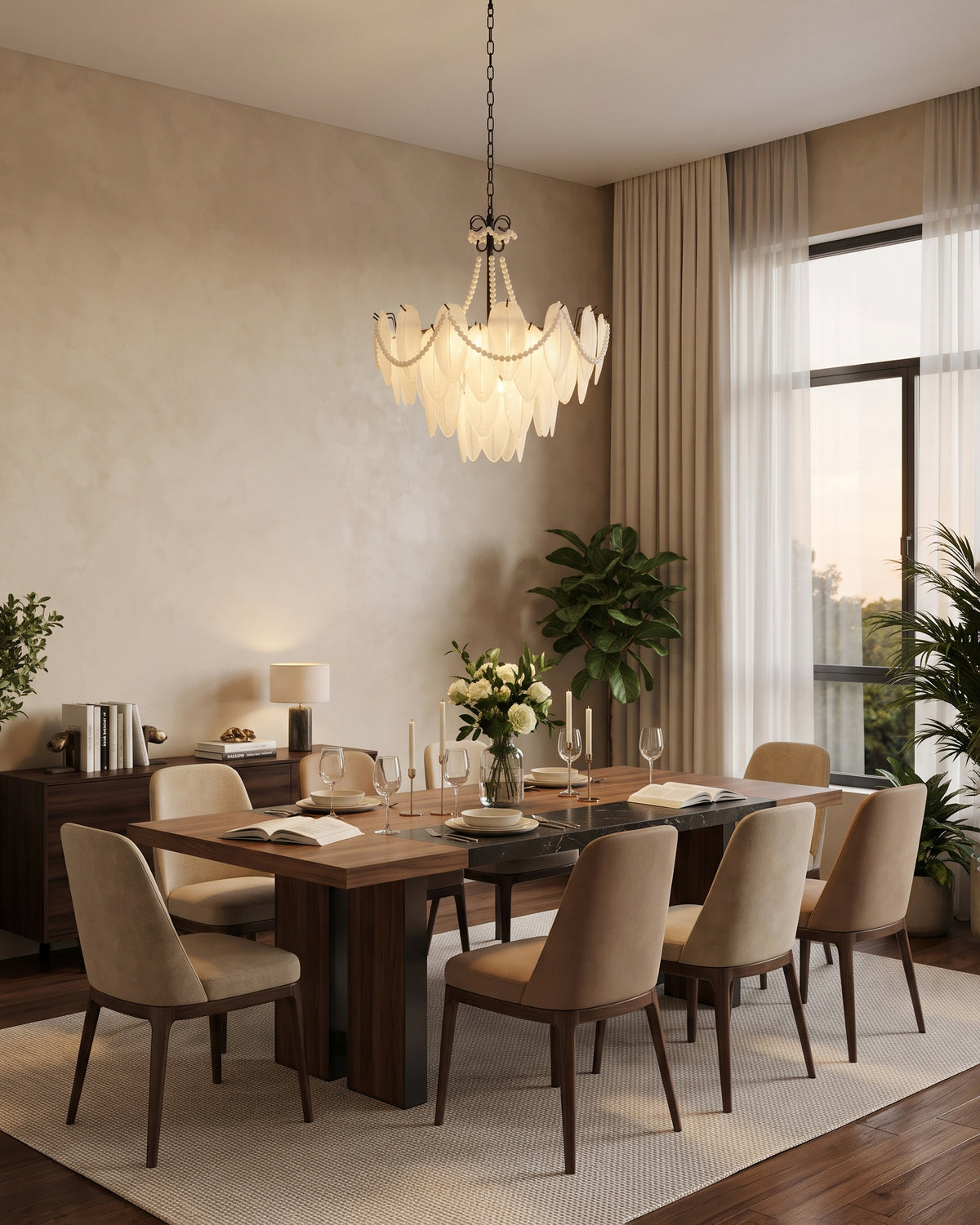 Theodora Beaded Glass Chandelier