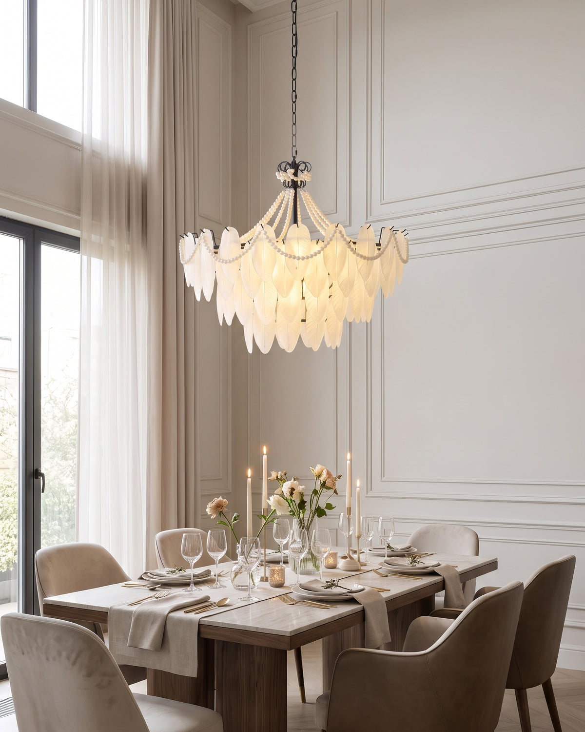 Theodora Beaded Glass Chandelier