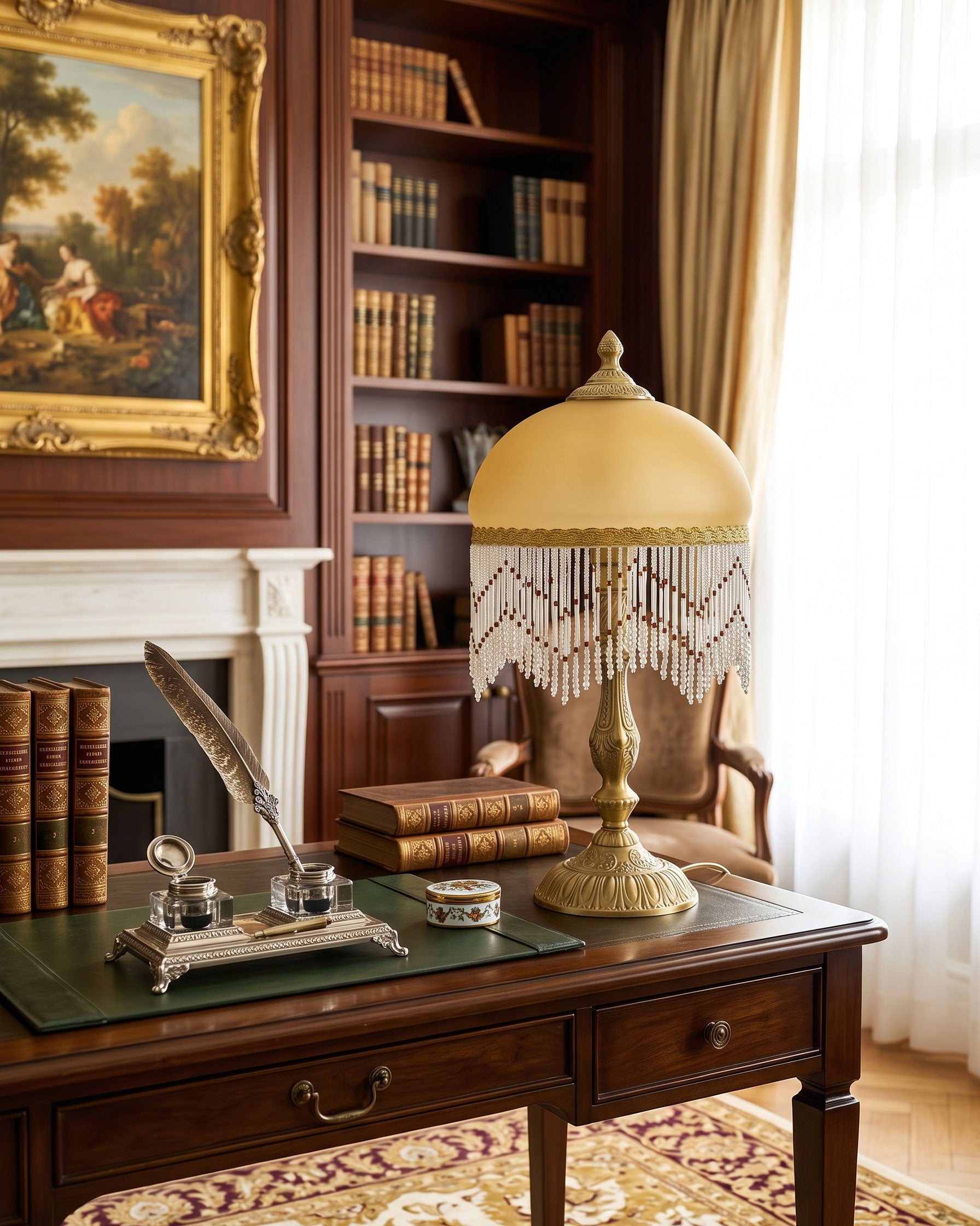Thora Beaded Fringe Table Lamp