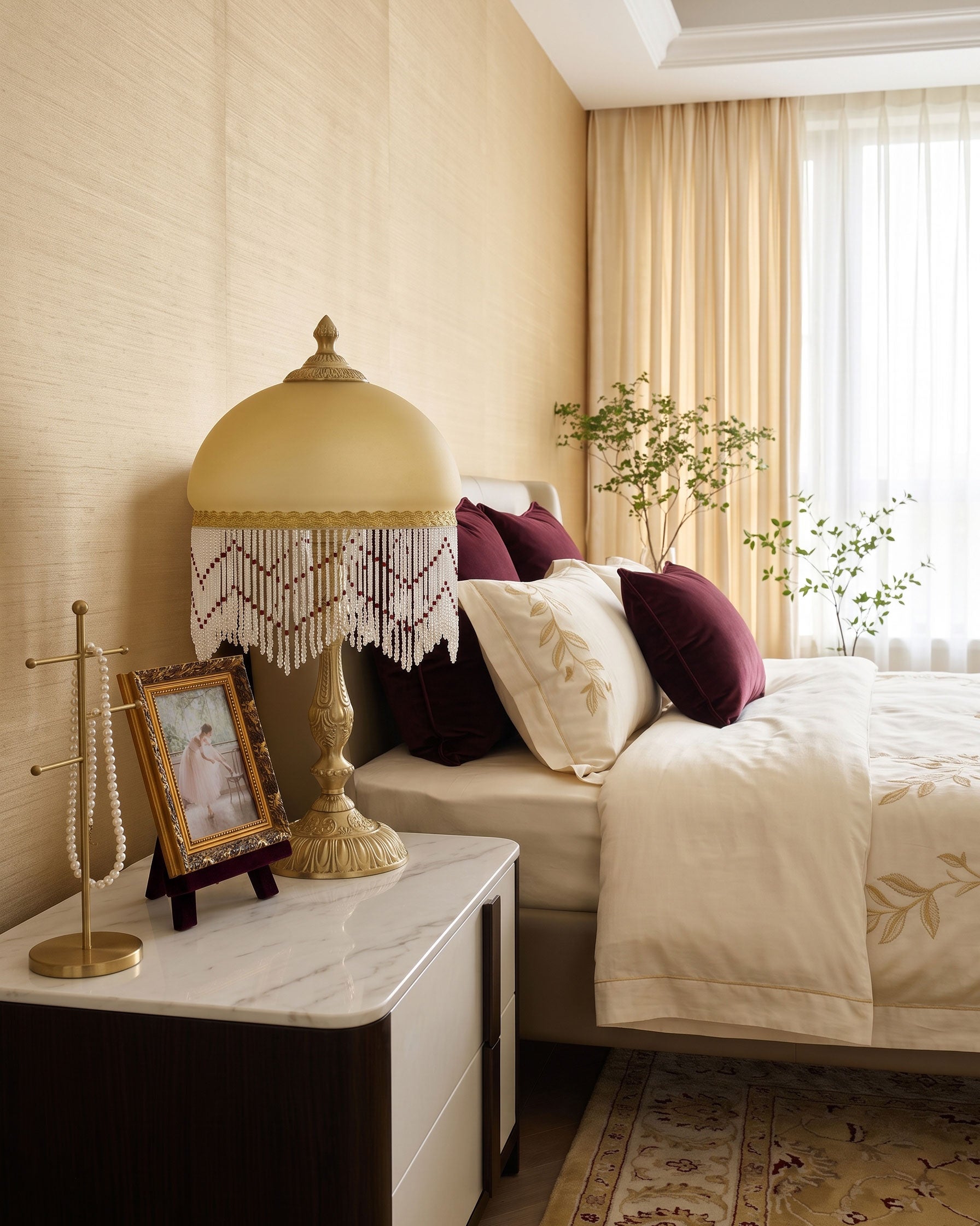 Thora Beaded Fringe Table Lamp