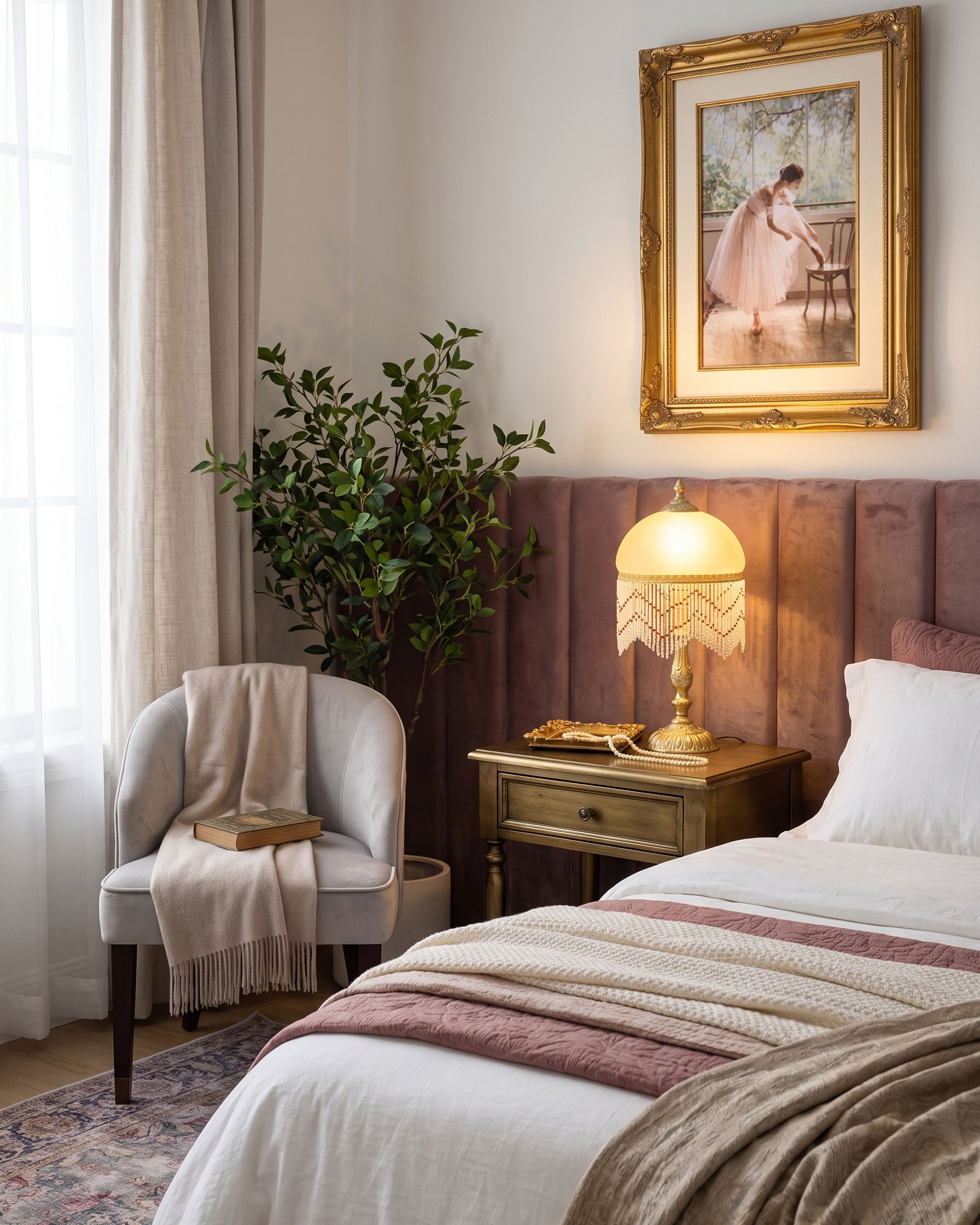 Thora Beaded Fringe Table Lamp