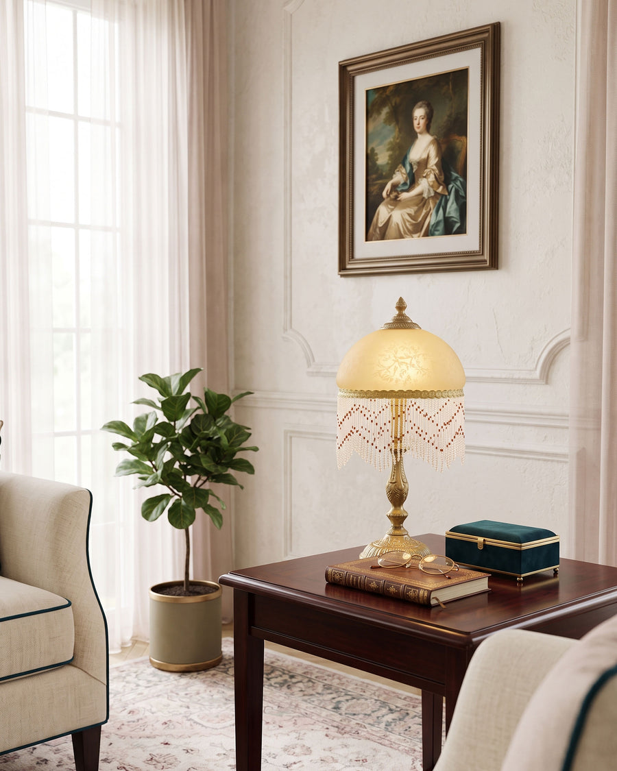 Thora Beaded Fringe Table Lamp – detail 6