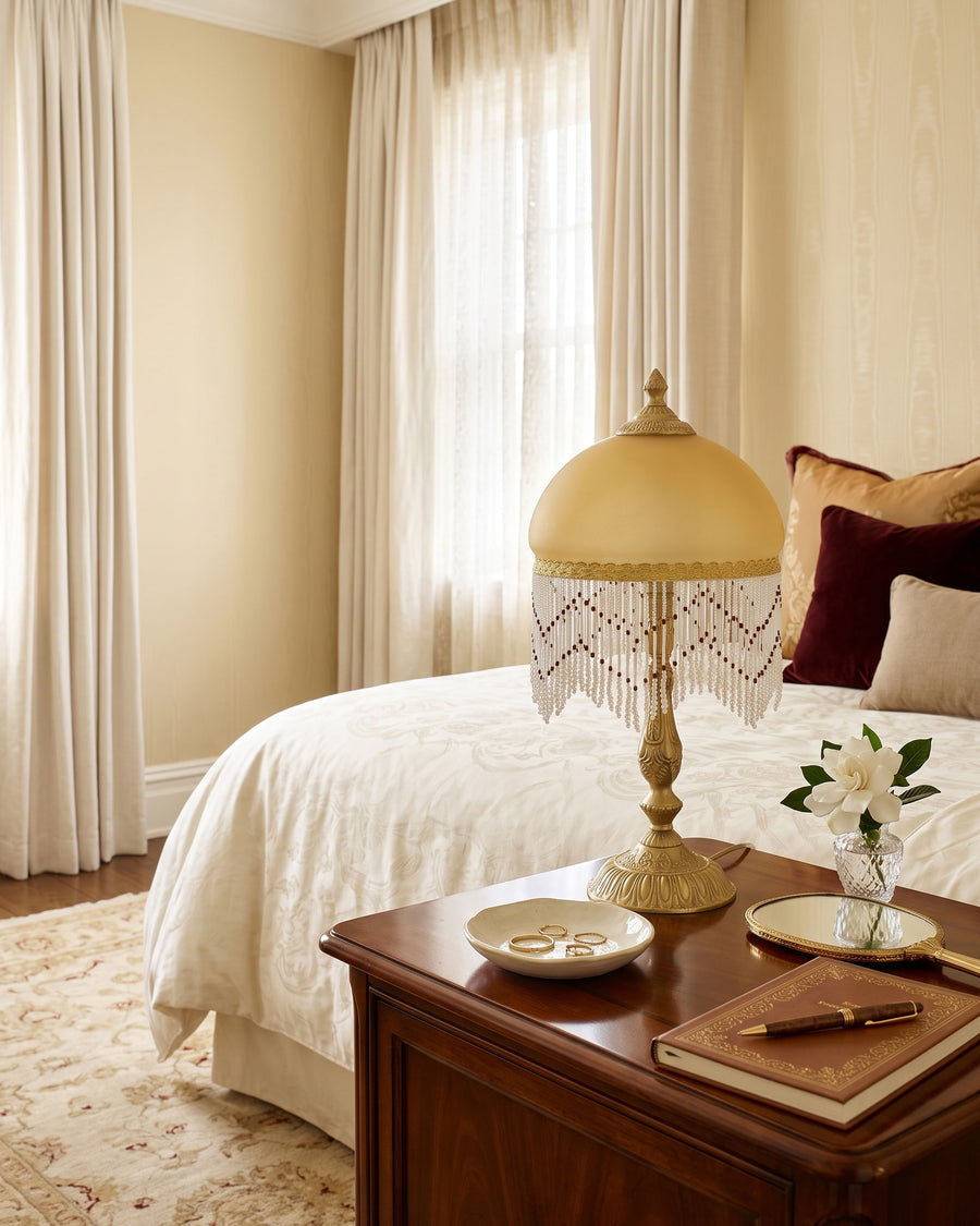 Thora Beaded Fringe Table Lamp – detail 7