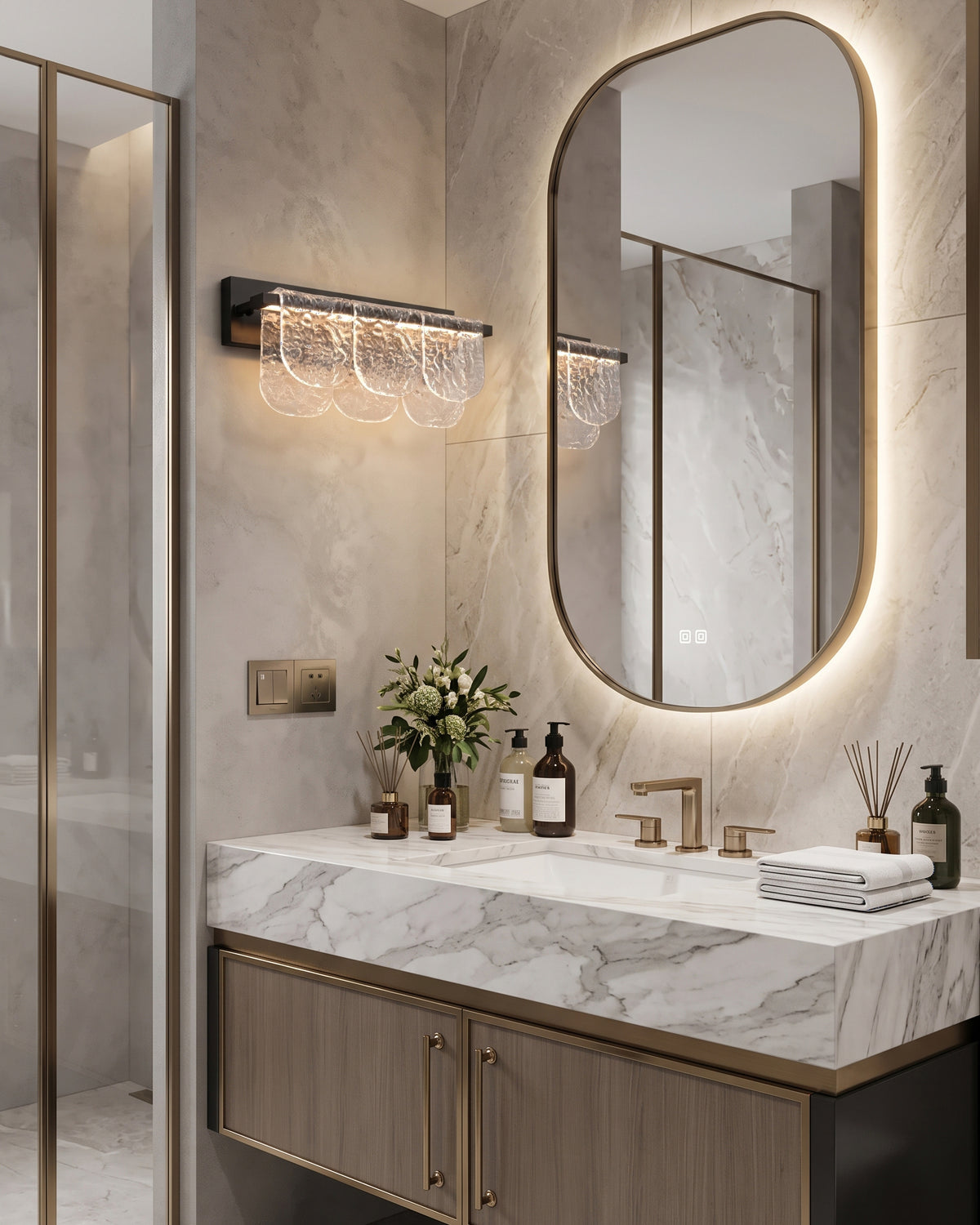 Tiernan Ripple Bath Wall Sconce