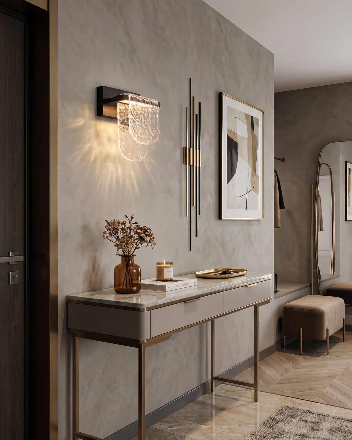 Tiernan Ripple Bath Wall Sconce