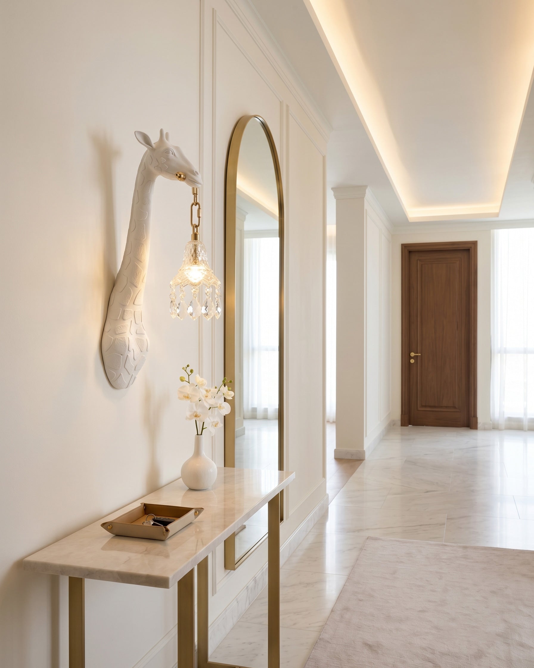 Valerio Giraffe Crystal Wall Sconce