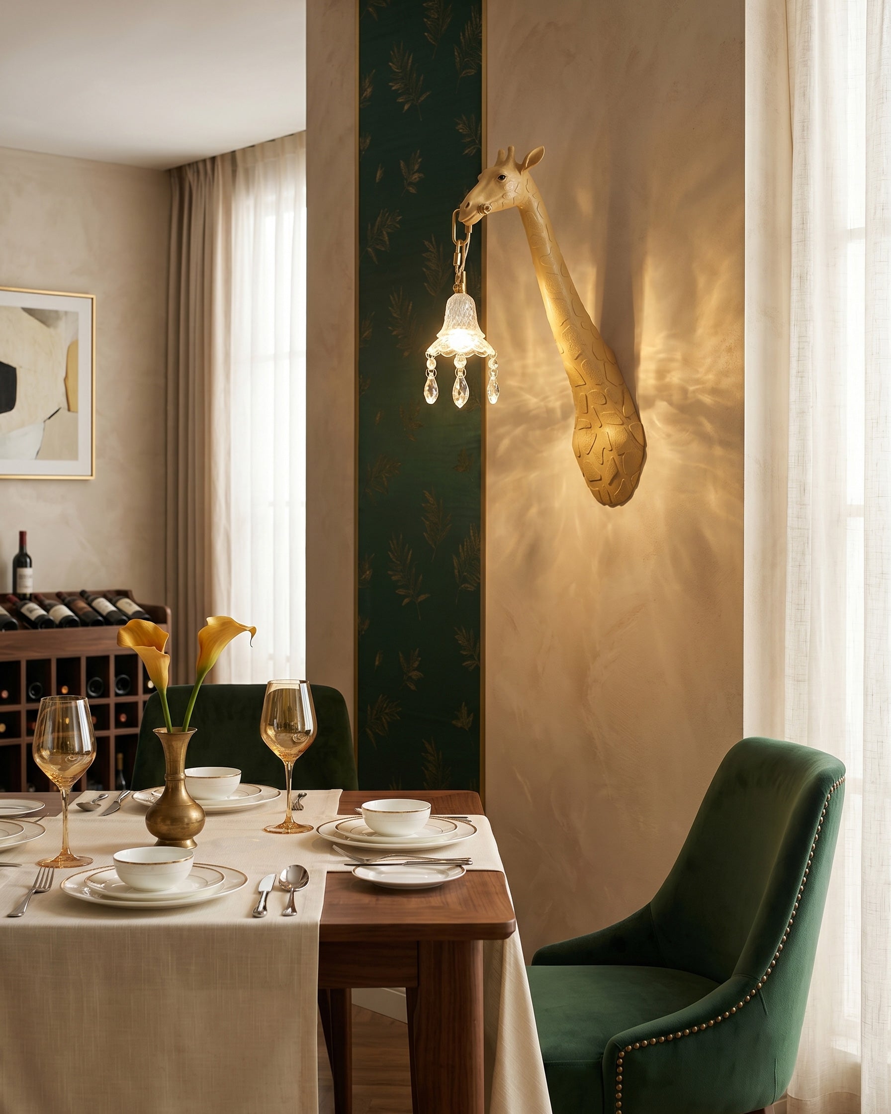Valerio Giraffe Crystal Wall Sconce