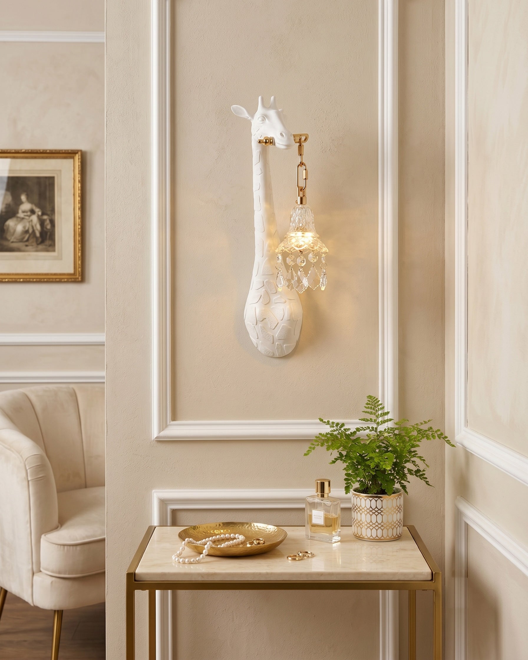 Valerio Giraffe Crystal Wall Sconce