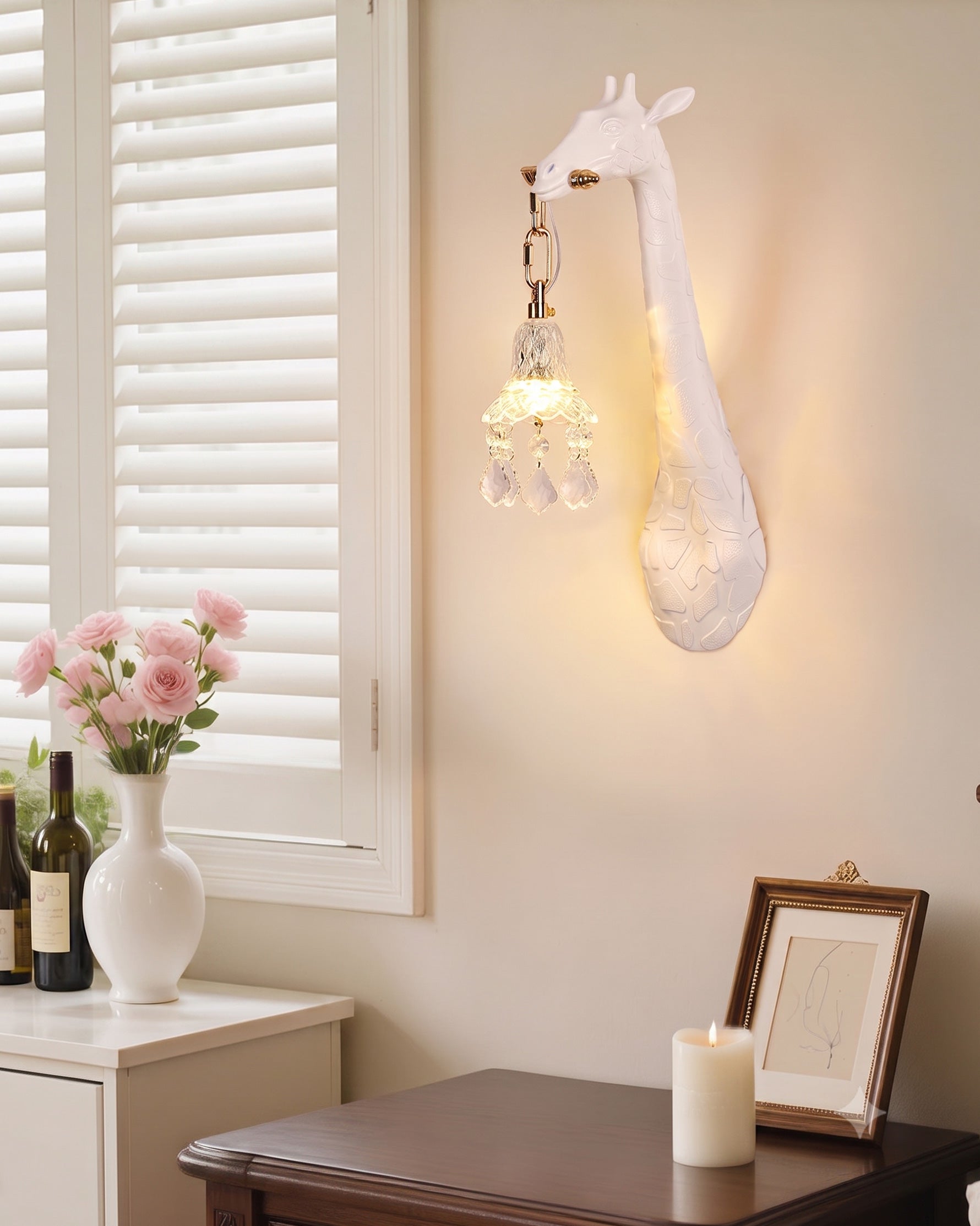 Valerio Giraffe Crystal Wall Sconce