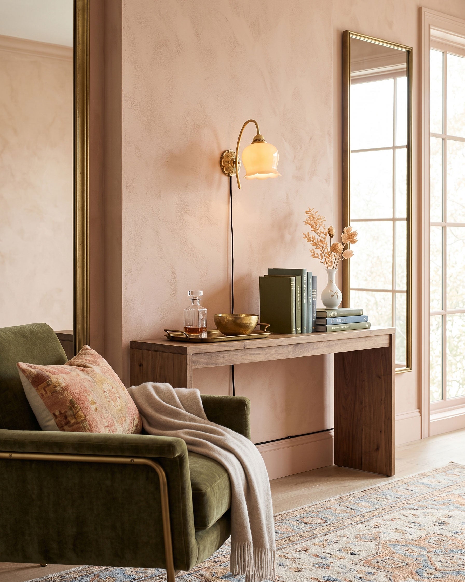 Valley Flower Plug-In Wall Sconce