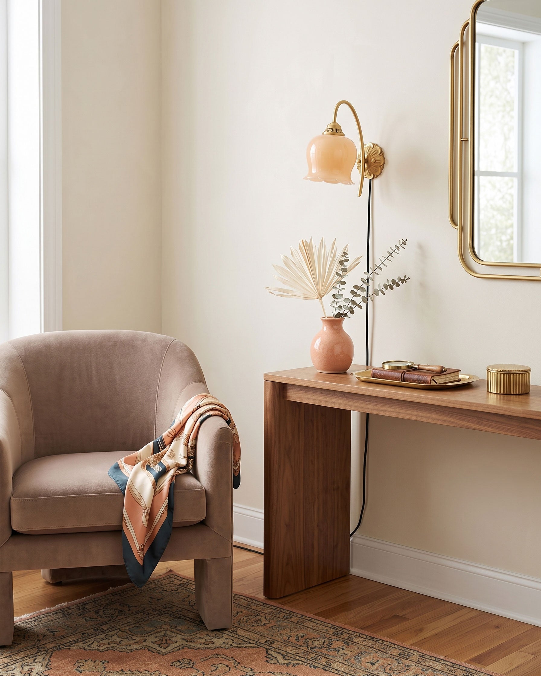 Valley Flower Plug-In Wall Sconce