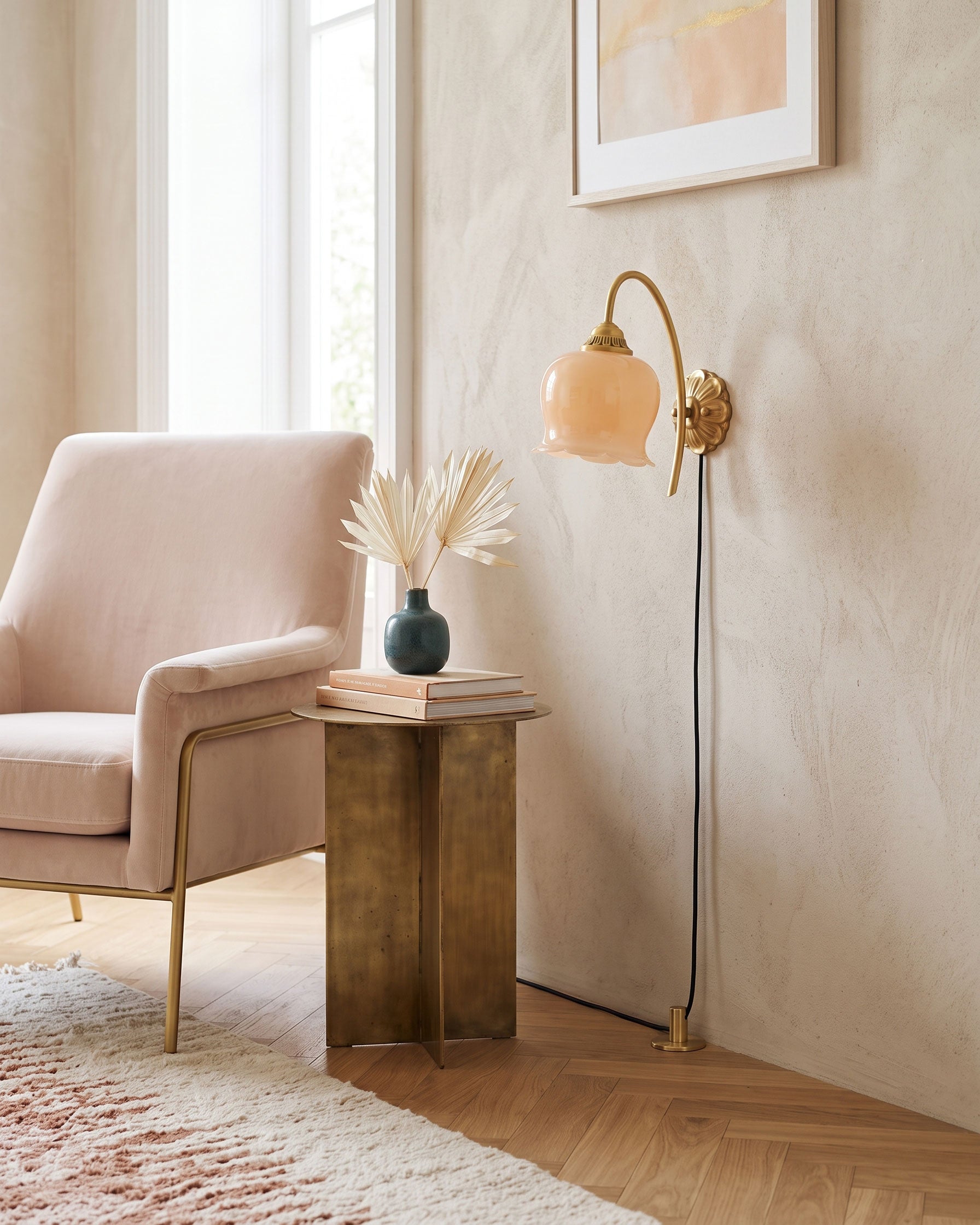 Valley Flower Plug-In Wall Sconce
