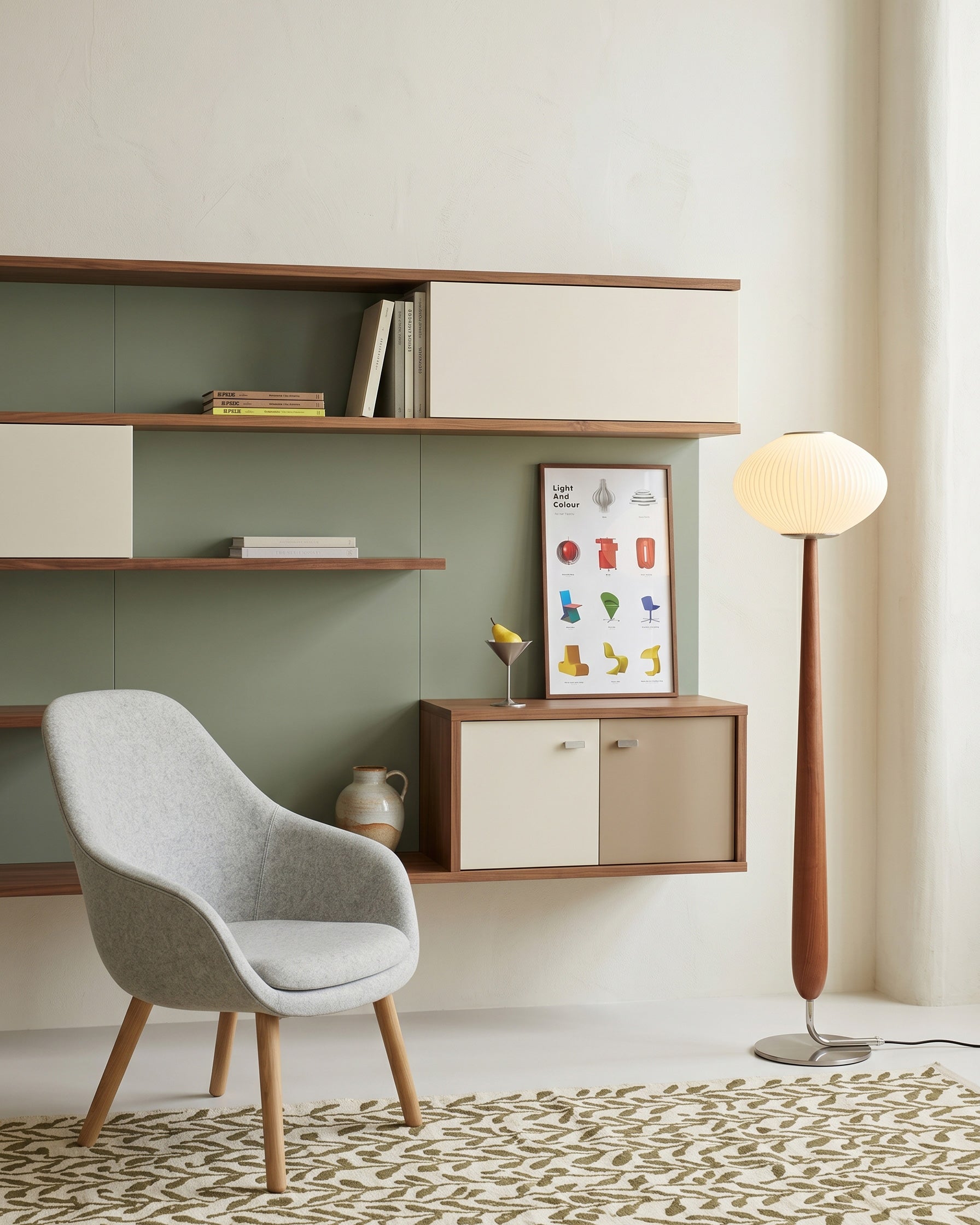 Vance Walnut Floor Lamp