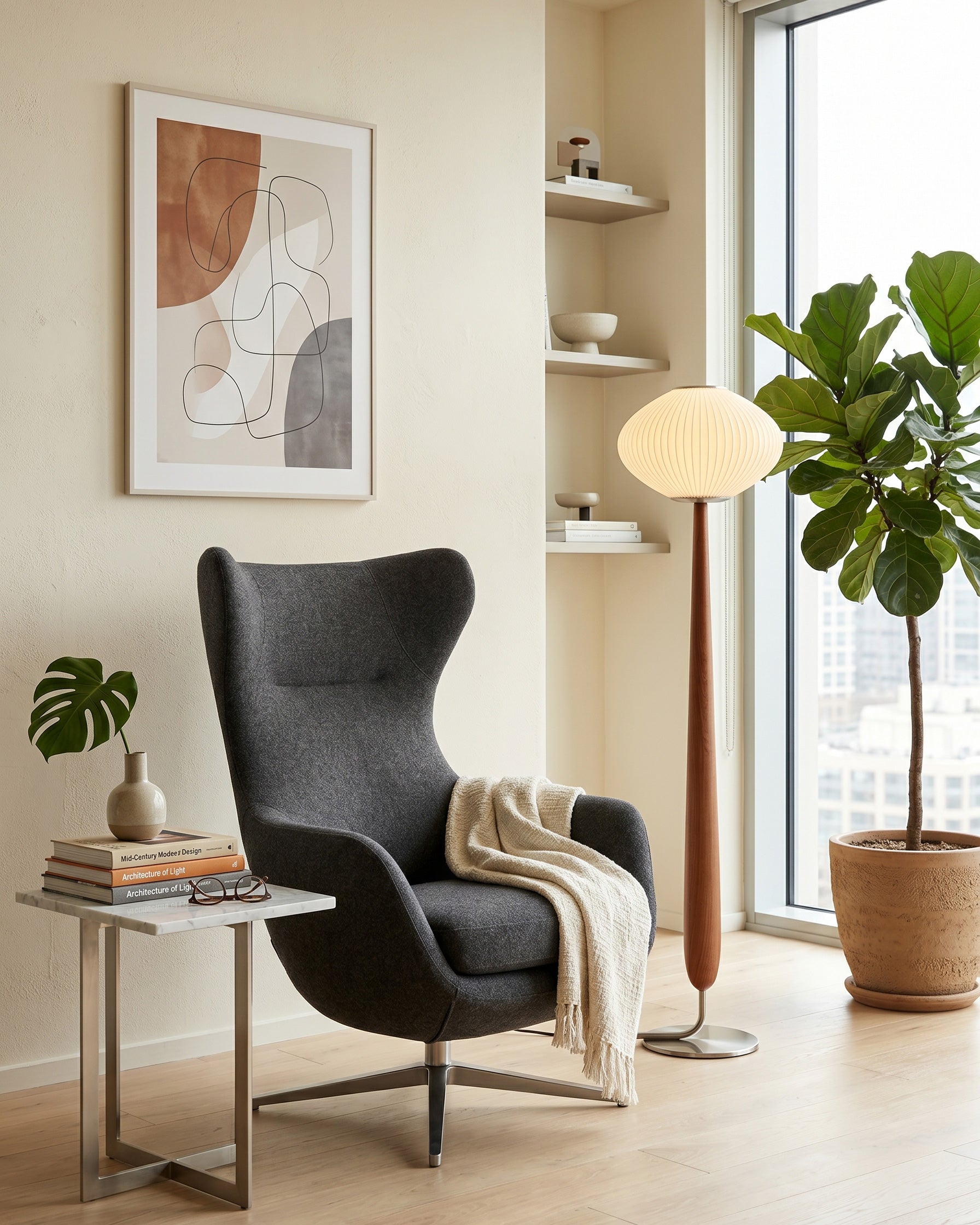 Vance Walnut Floor Lamp