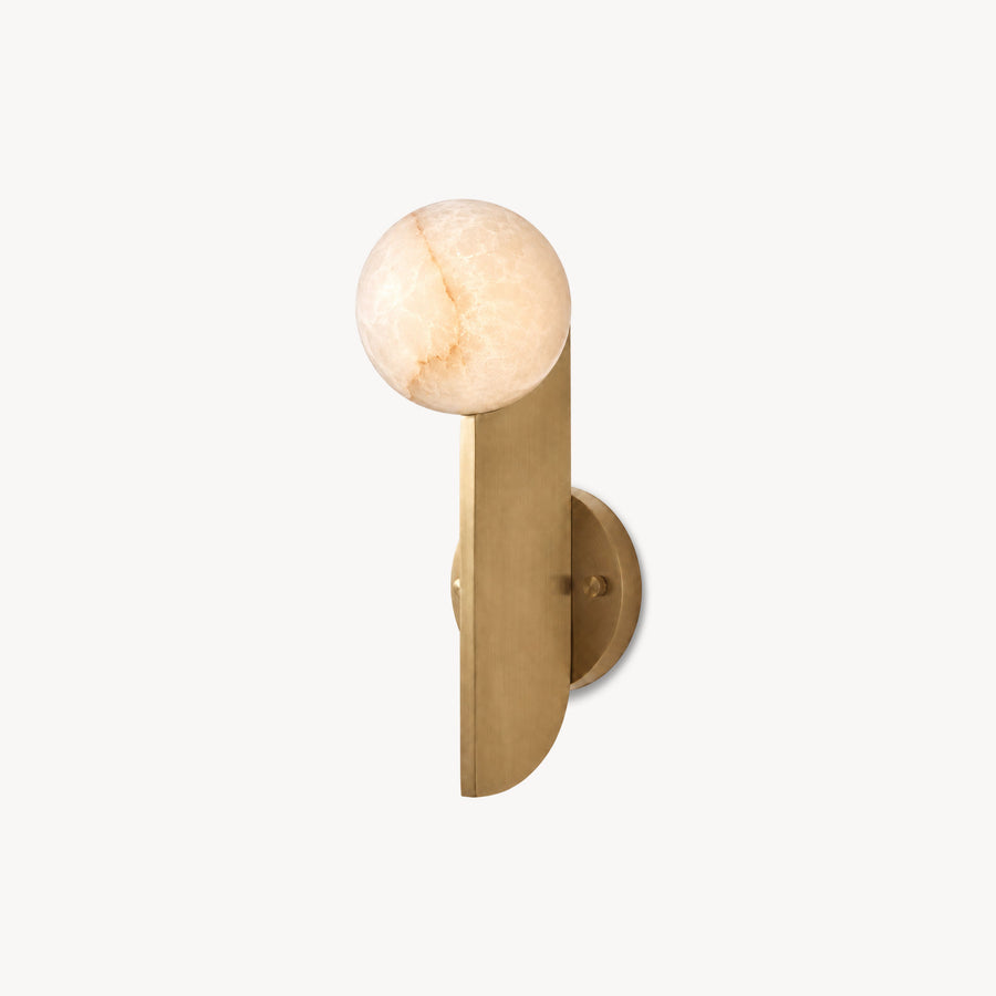 Vaughn Alabaster Sphere Wall Sconce