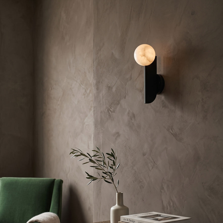 Vaughn Alabaster Sphere Wall Sconce – detail 5