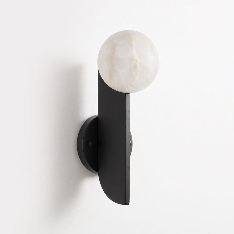 Vaughn Alabaster Sphere Wall Sconce