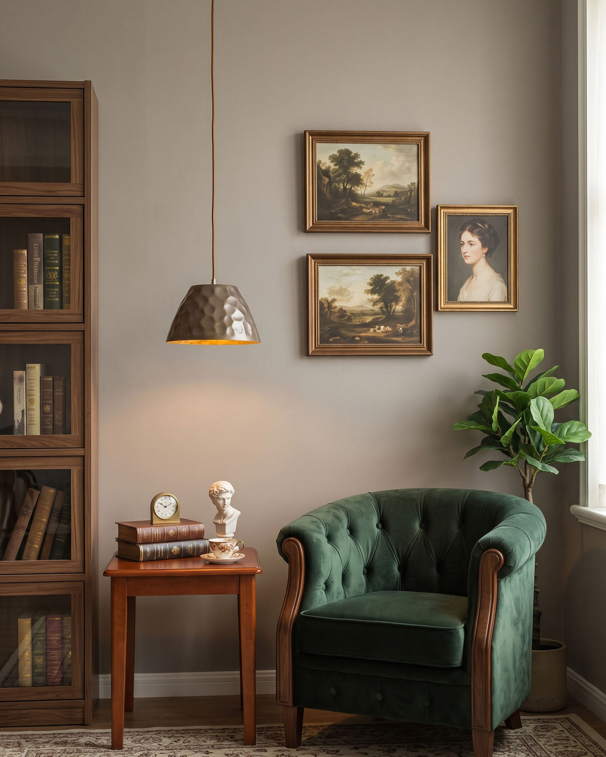 Virgil Textured Dome Pendant Lamp