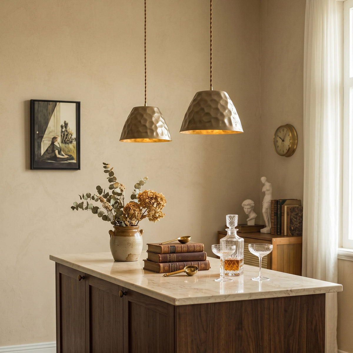 Virgil Textured Dome Pendant Lamp