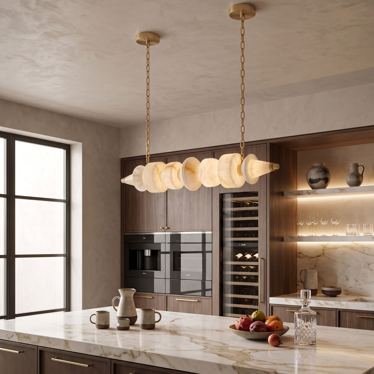Warrick Linear Alabaster Chandelier