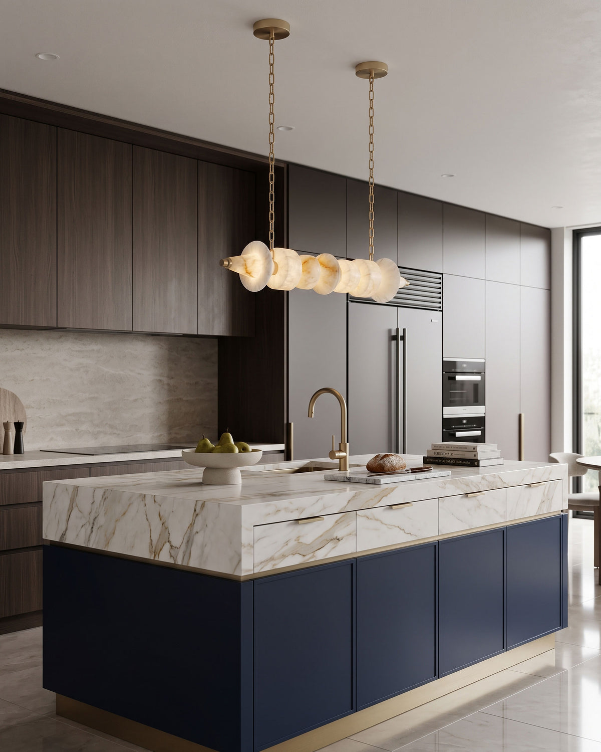 Warrick Linear Alabaster Chandelier