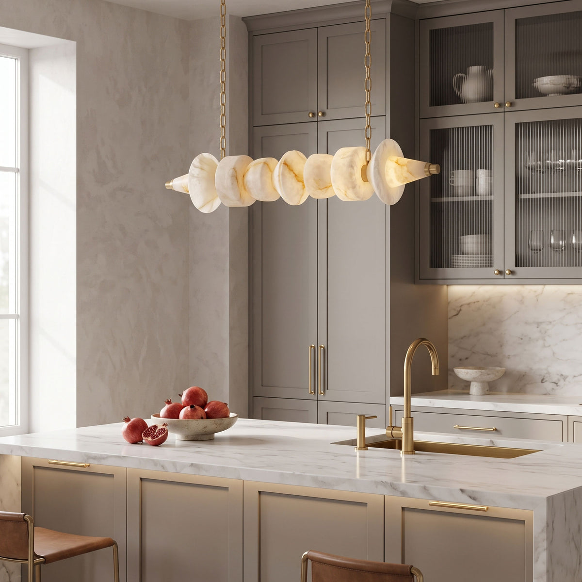 Warrick Linear Alabaster Chandelier