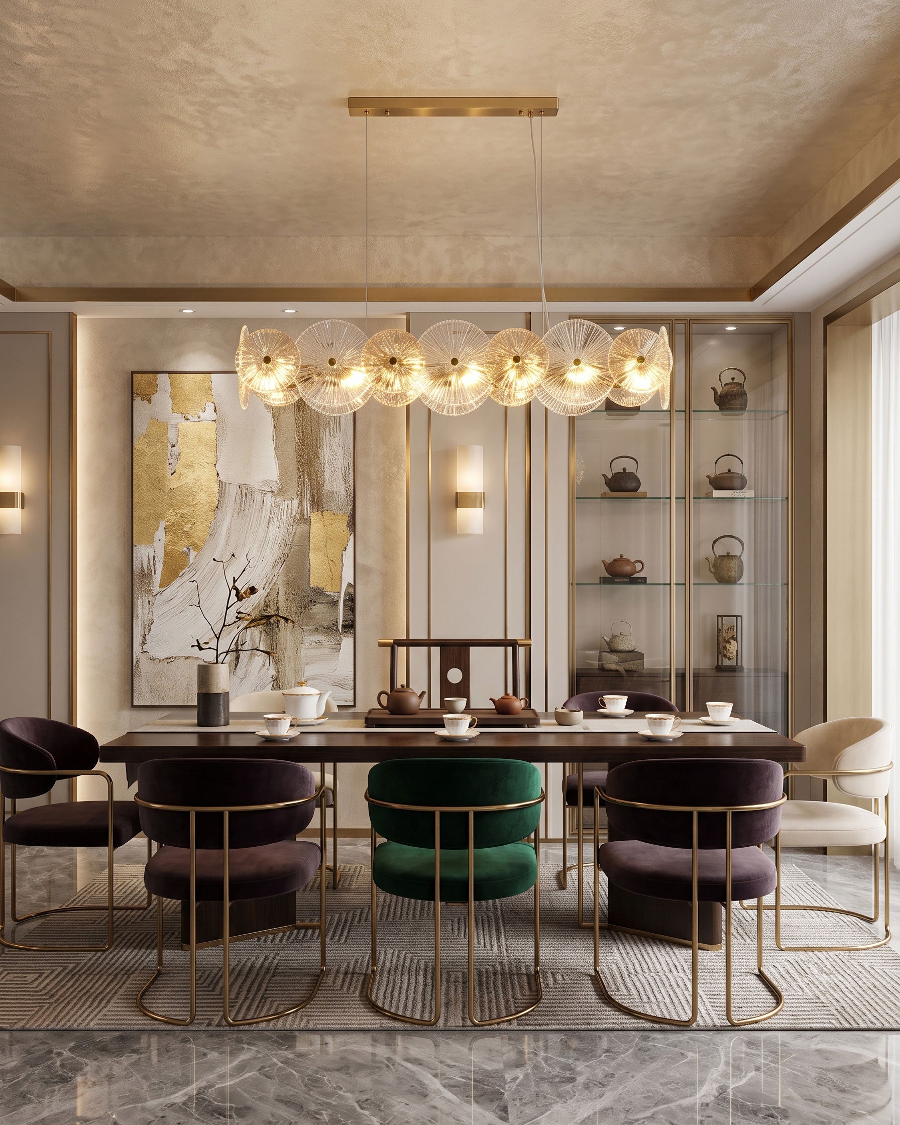 Whitaker Glass Disc Chandelier