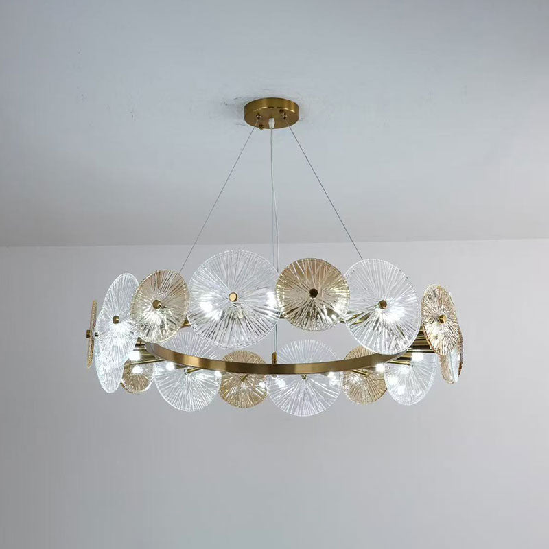 Whitaker Glass Disc Chandelier
