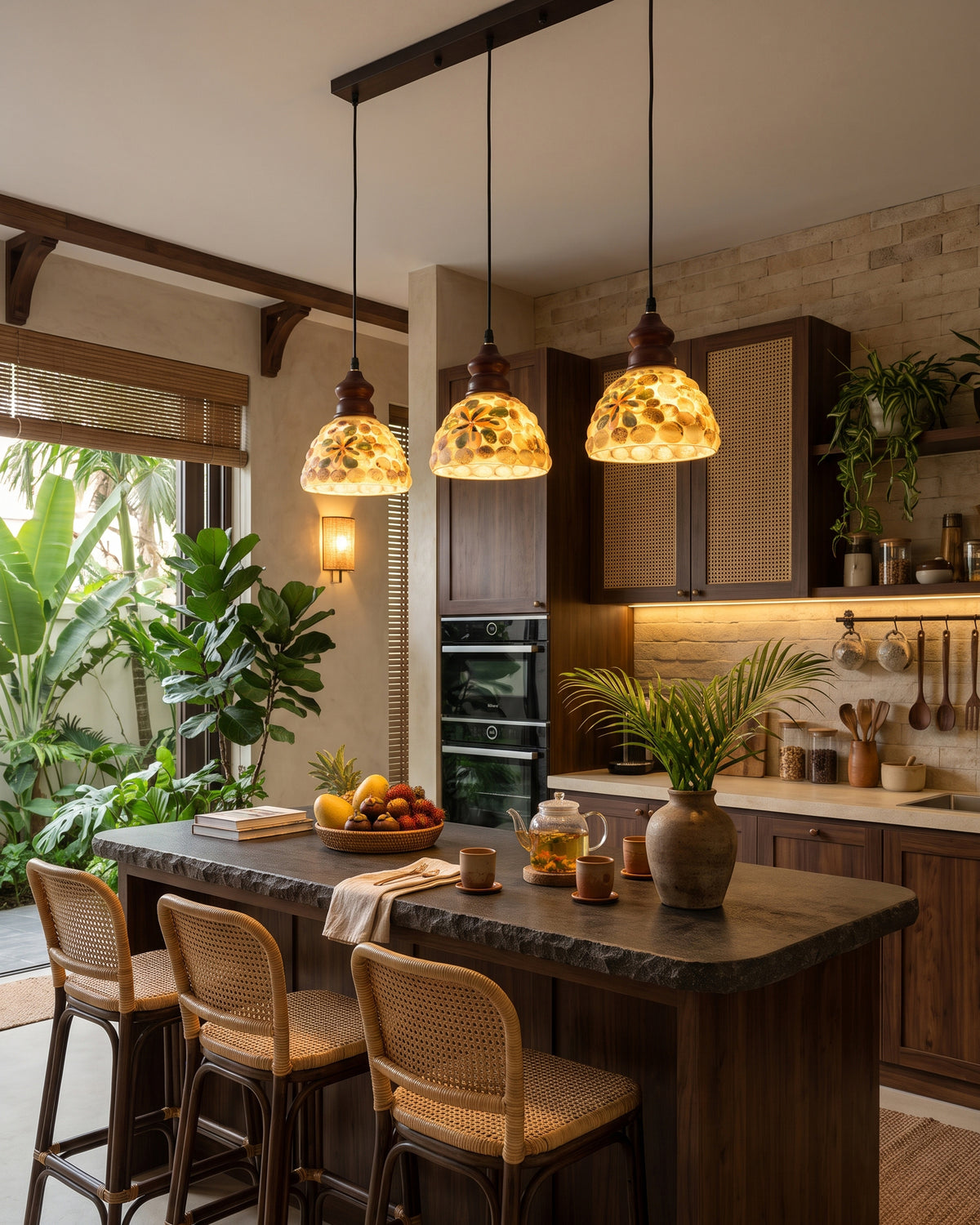 Wilbur Eclectic Glass Pendant Light