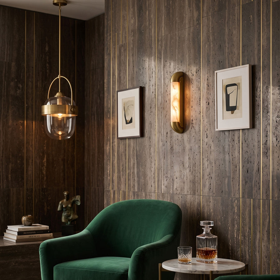 Winslow Opal Stone Wall Sconce – detail 3
